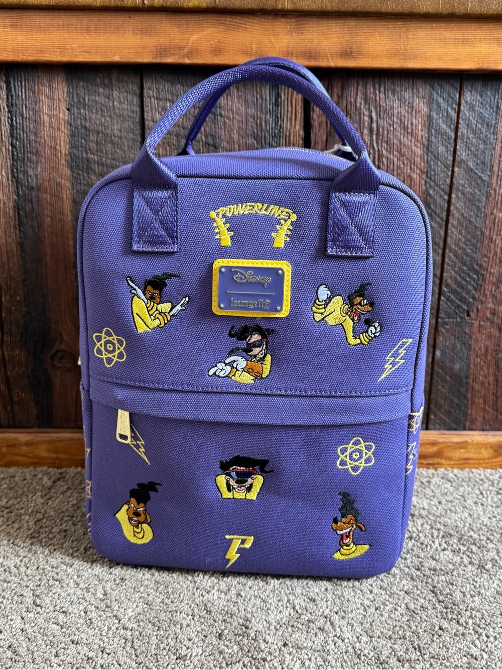 NWT Powerline Goofy Movie Canvas Loungefly Mini Backpack